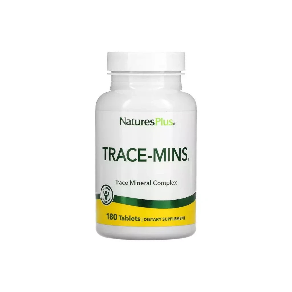 Мінерали Natures Plus Комплекс мікроелементів, Trace-Mins, Trace Mineral Complex, 180 таблеток (NAP-03560) - зображення 1