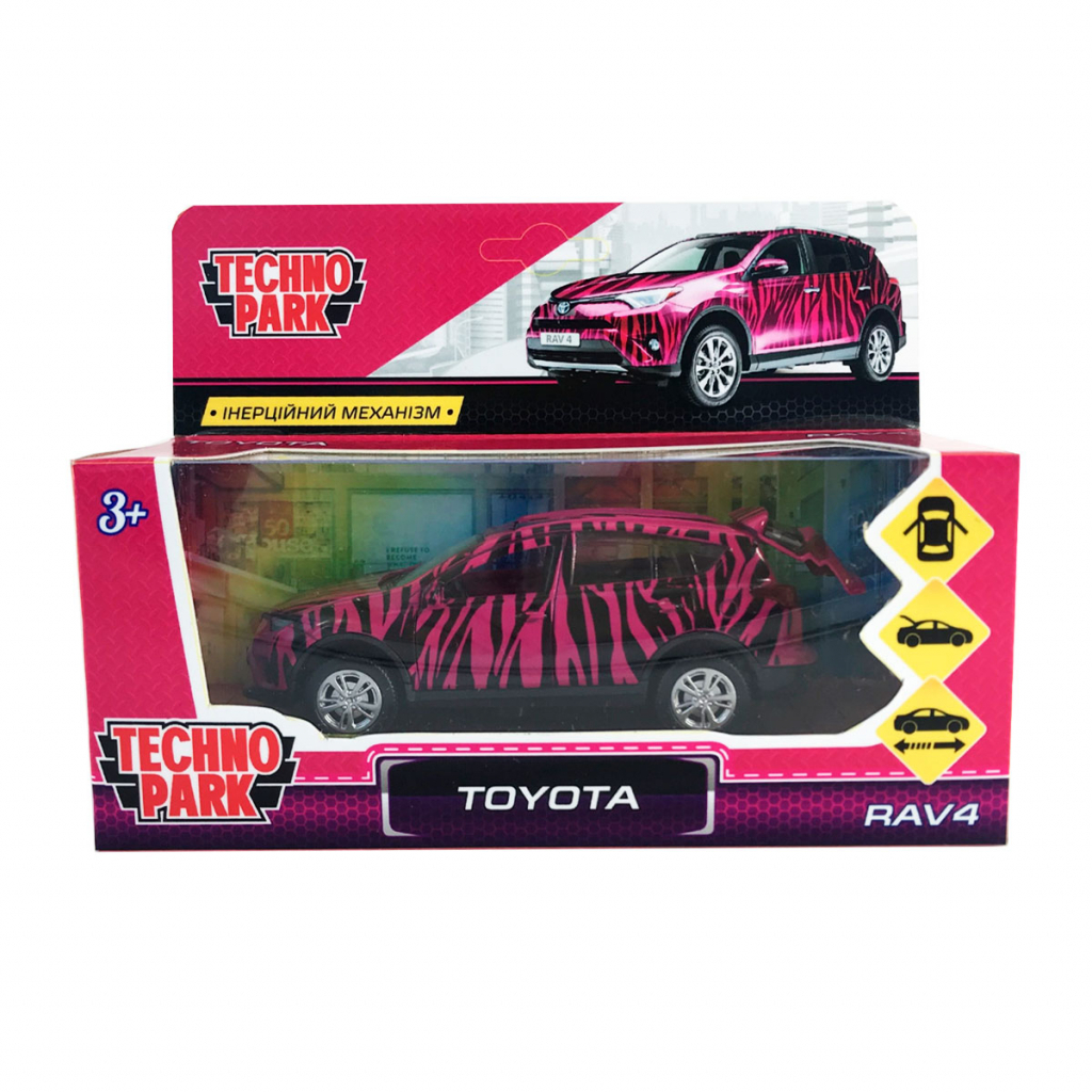 Машина Технопарк GLAMCAR - TOYOTA RAV4 брусничний (RAV4-12GRL-COW) - зображення 4