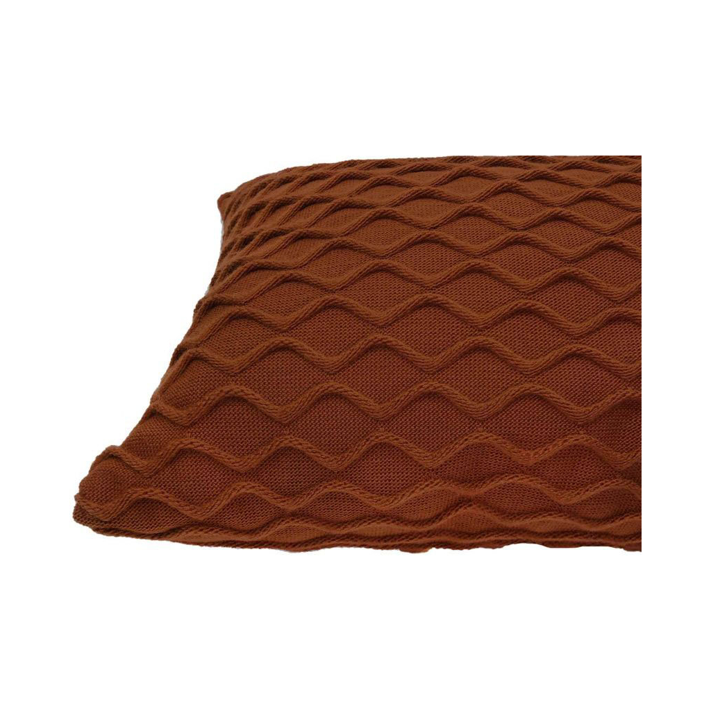 Подушка Прованс декоративна в'язана Хвиля цегляна 30х45 (4823093436862) - зображення 2