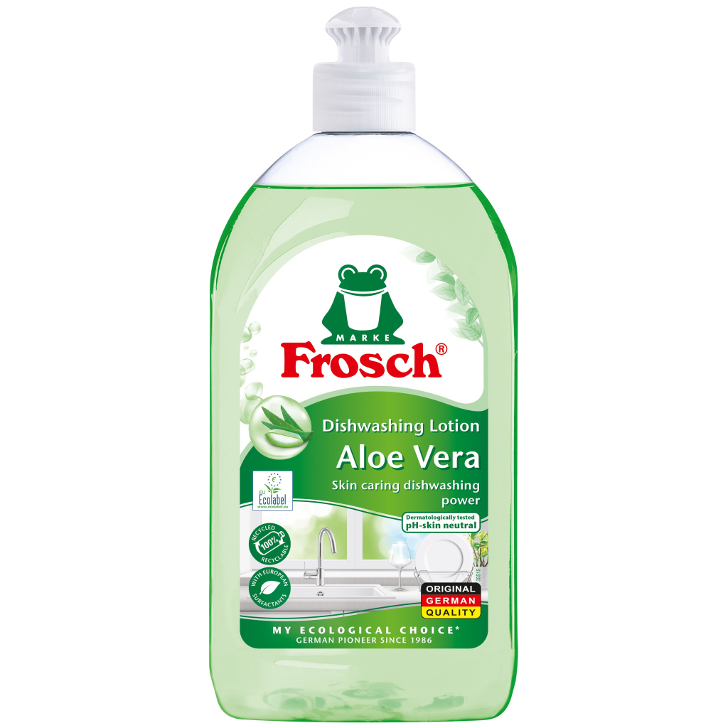 Засіб для ручного миття посуду Frosch Алое Вера 500 мл (4009175164537/4001499162954) - зображення 1