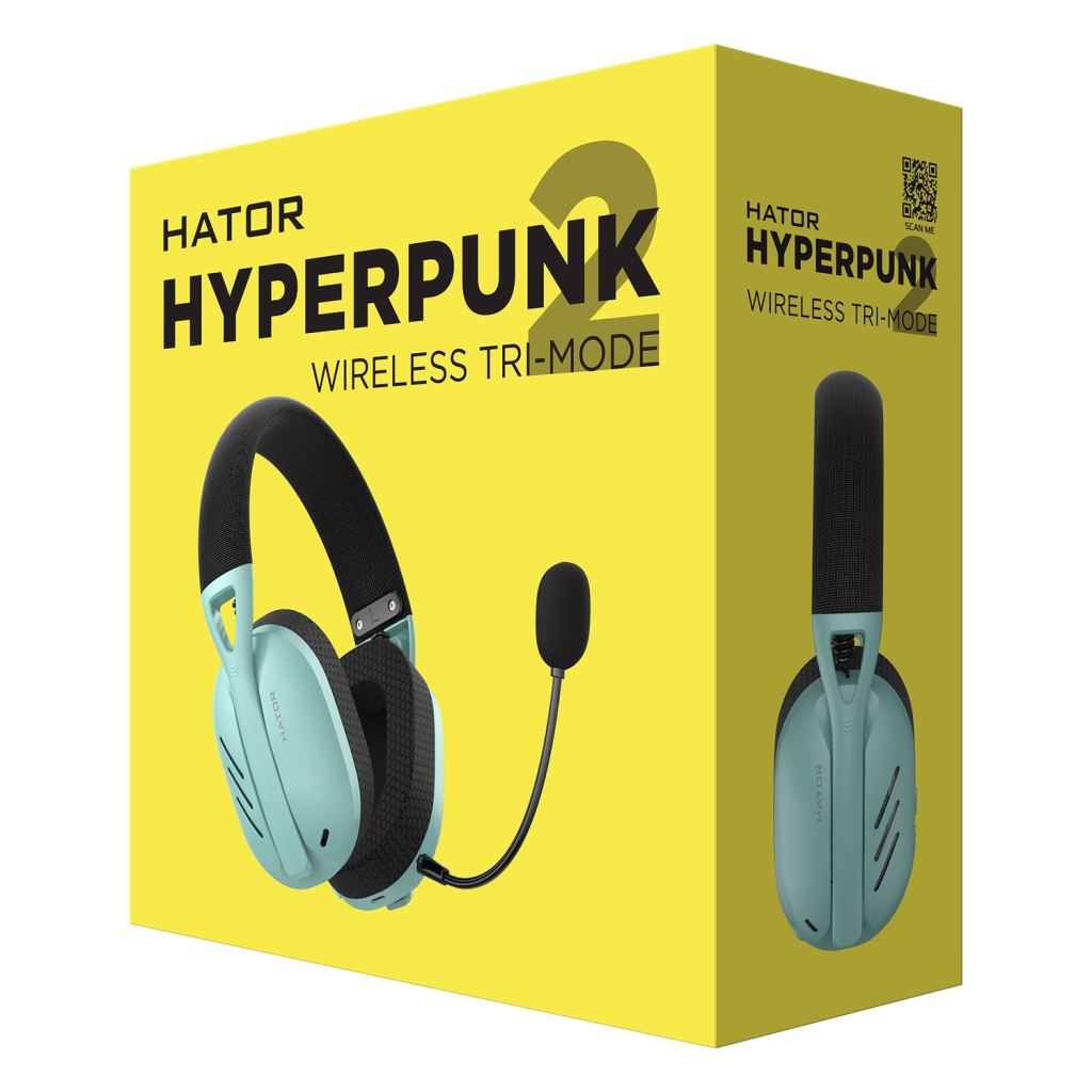 Навушники Hator Hyperpunk 2 Wireless Tri-mode Black/Mint (HTA-858) - зображення 6