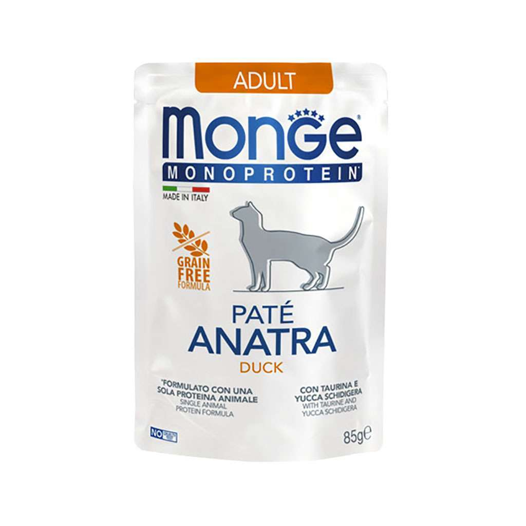 Паштет для котів Monge Cat Monoprotein Adult качка 85 г (8009470013703) - зображення 1