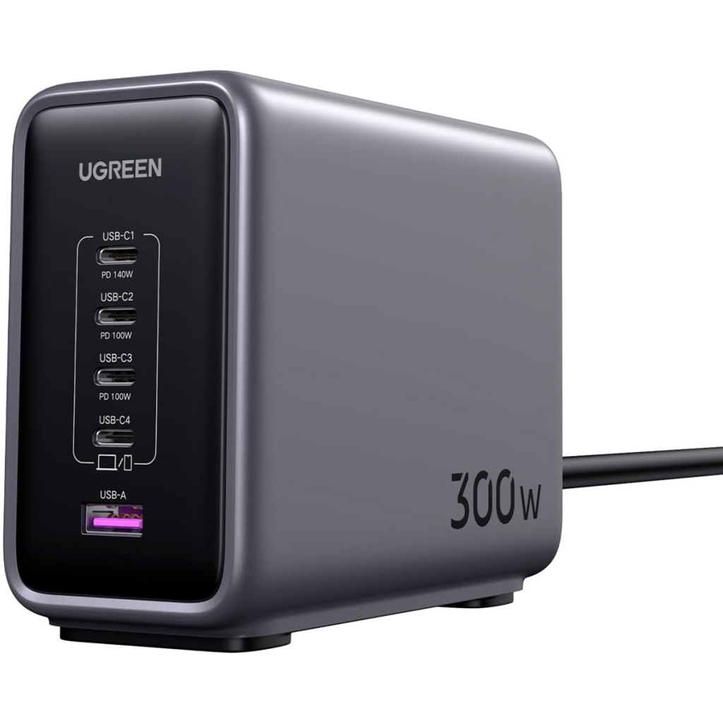 Зарядний пристрій Ugreen 5xUSB 300W Nexode (5хUSB-C) CD333 (90903B) - зображення 1
