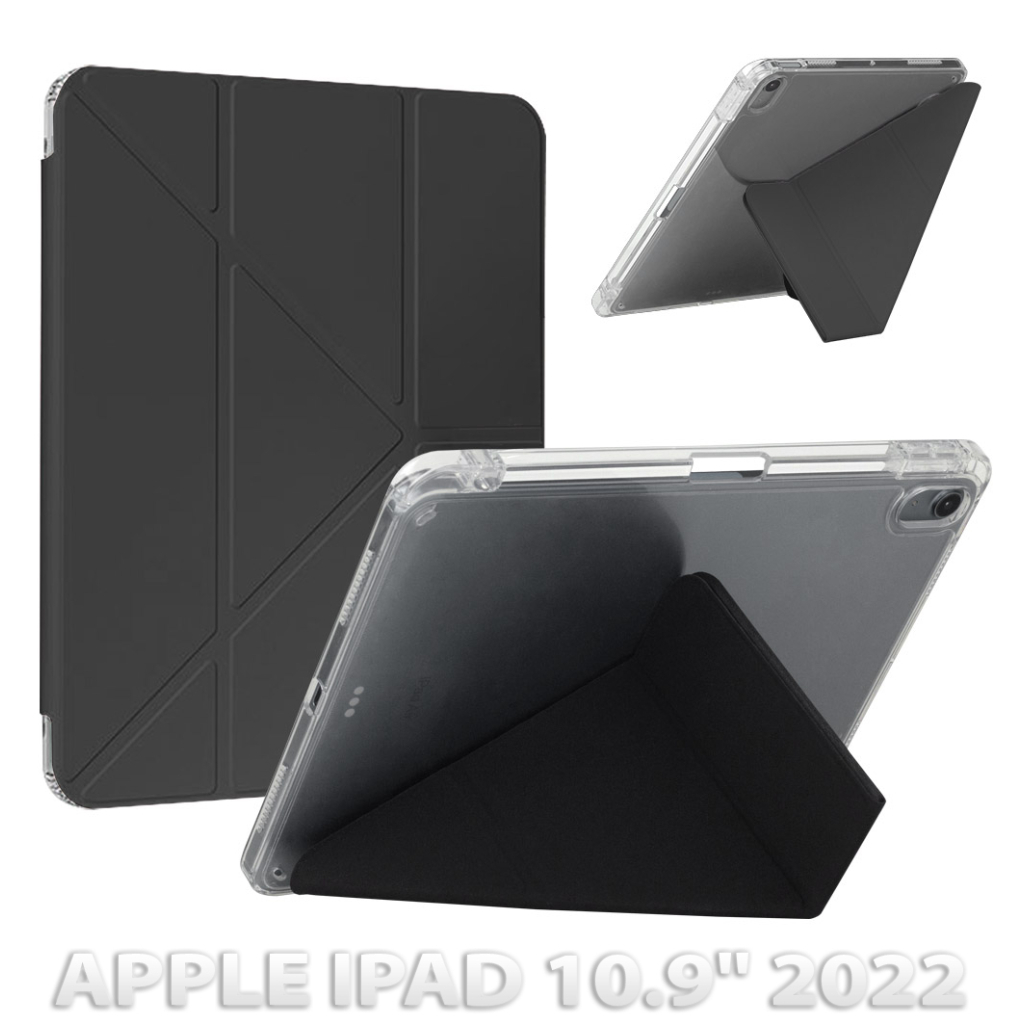 Чохол до планшета BeCover Ultra Slim Origami Transparent Apple iPad 10.9" 2022/24/11" 2025 Black (712938) - зображення 1