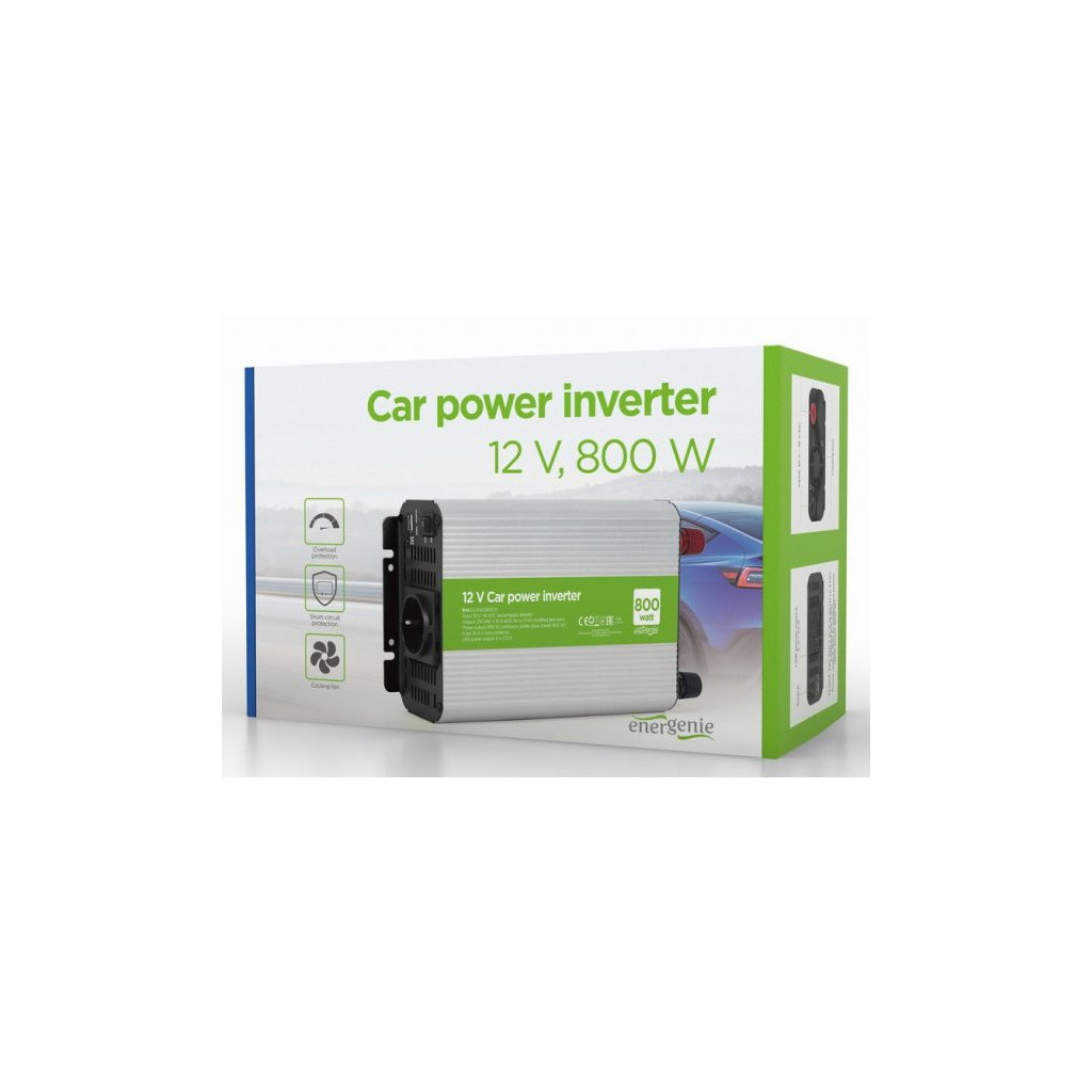 Автомобільний інвертор EnerGenie 12V/220V 800 Вт (EG-PWC800-01) - зображення 4