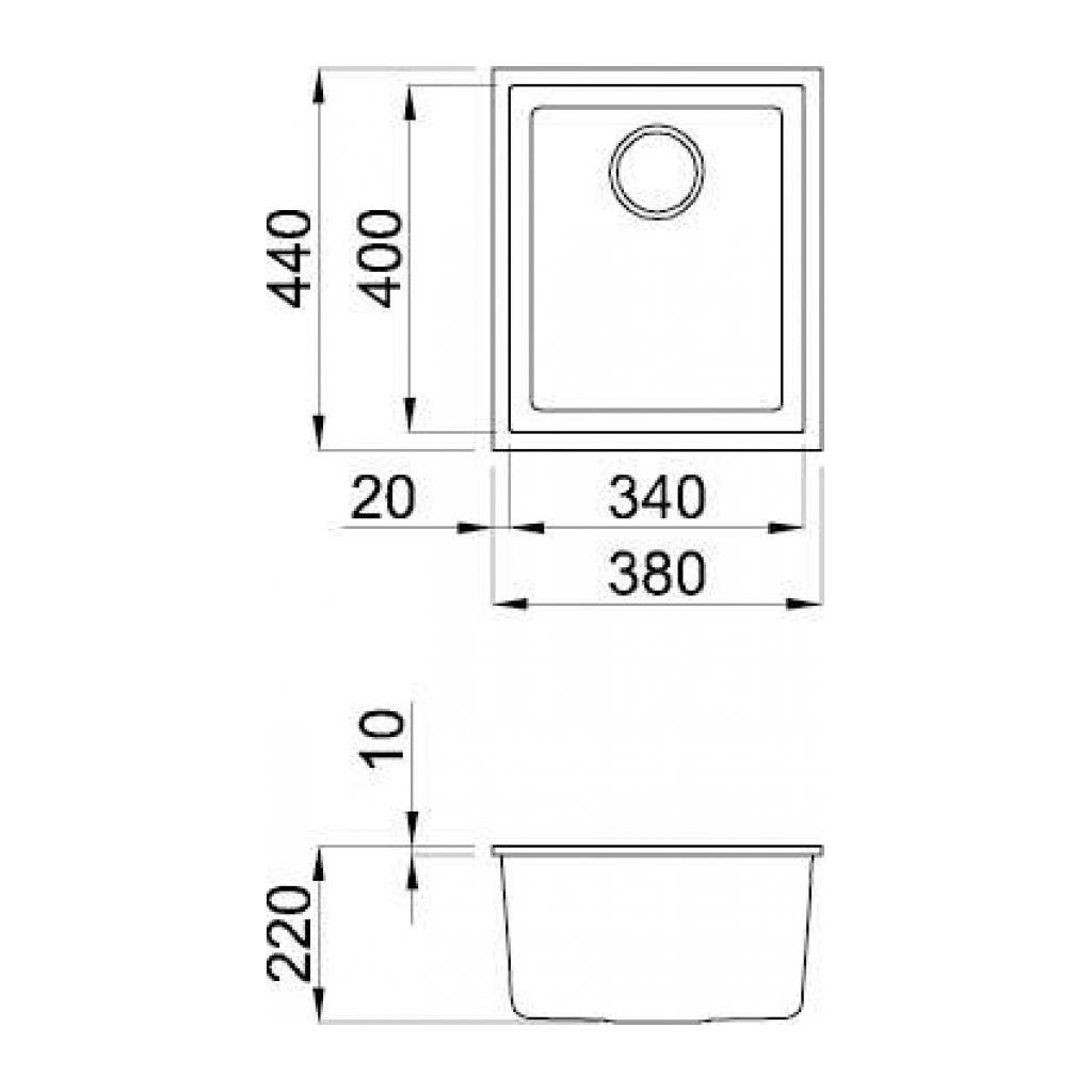 Мийка кухонна Elleci Q 100 under top aluminium 79 - зображення 2