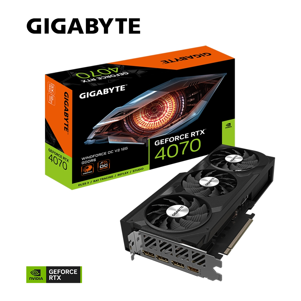 Відеокарта GIGABYTE GeForce RTX4070 12Gb WINDFORCE OC (GV-N4070WF3OCV2-12GD) - зображення 9