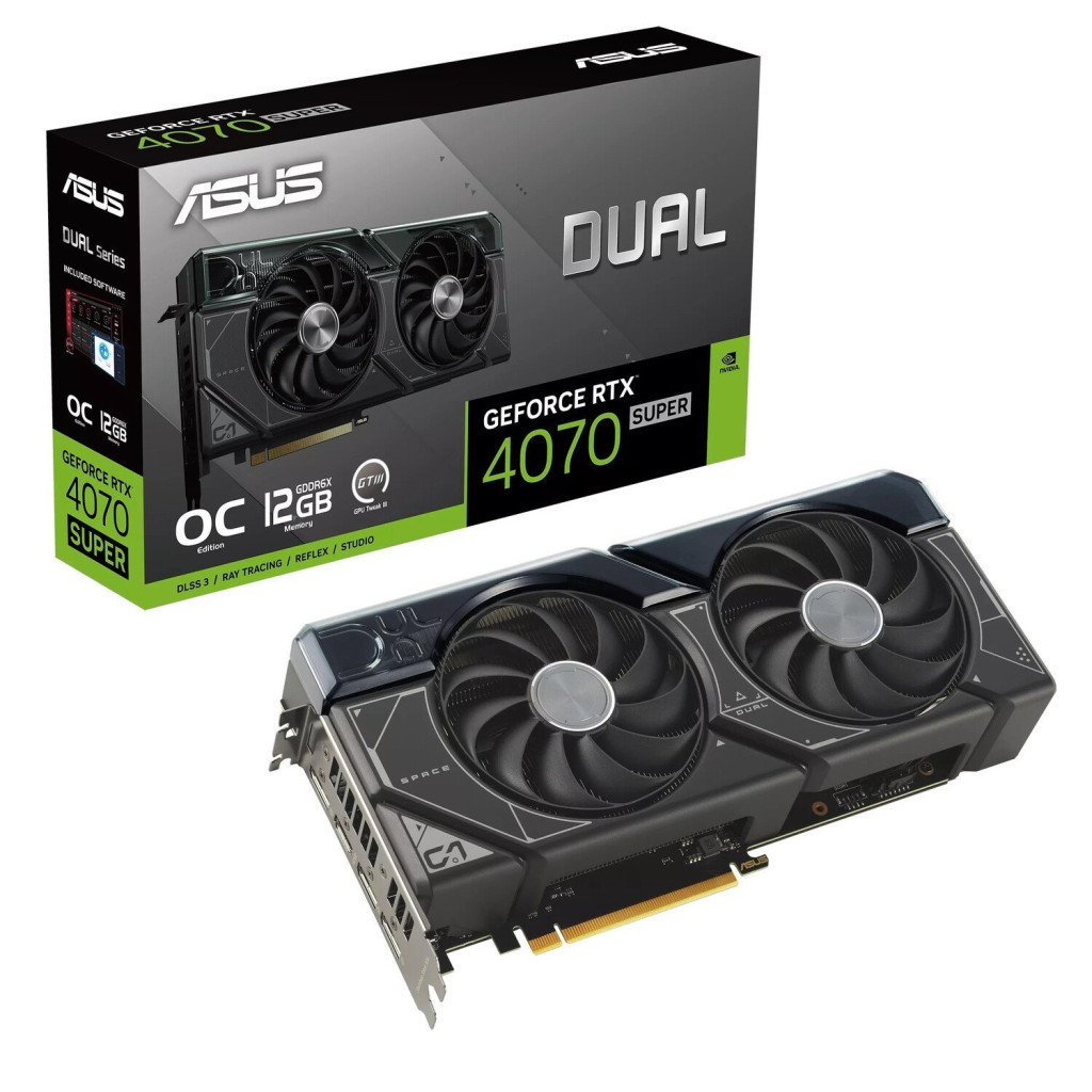Відеокарта ASUS GeForce RTX4070 SUPER 12Gb DUAL OC (DUAL-RTX4070S-O12G) - зображення 2