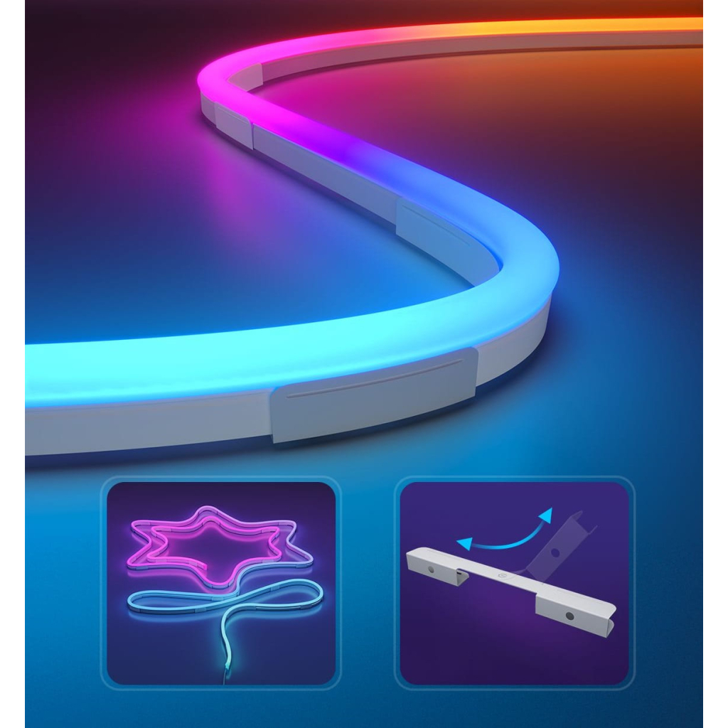 Світлодіодна стрічка Govee H61D3 Neon Rope Light 2, 3.0m, RGBIC, WI-FI/Bluetooth, white (H61D3301) - зображення 6