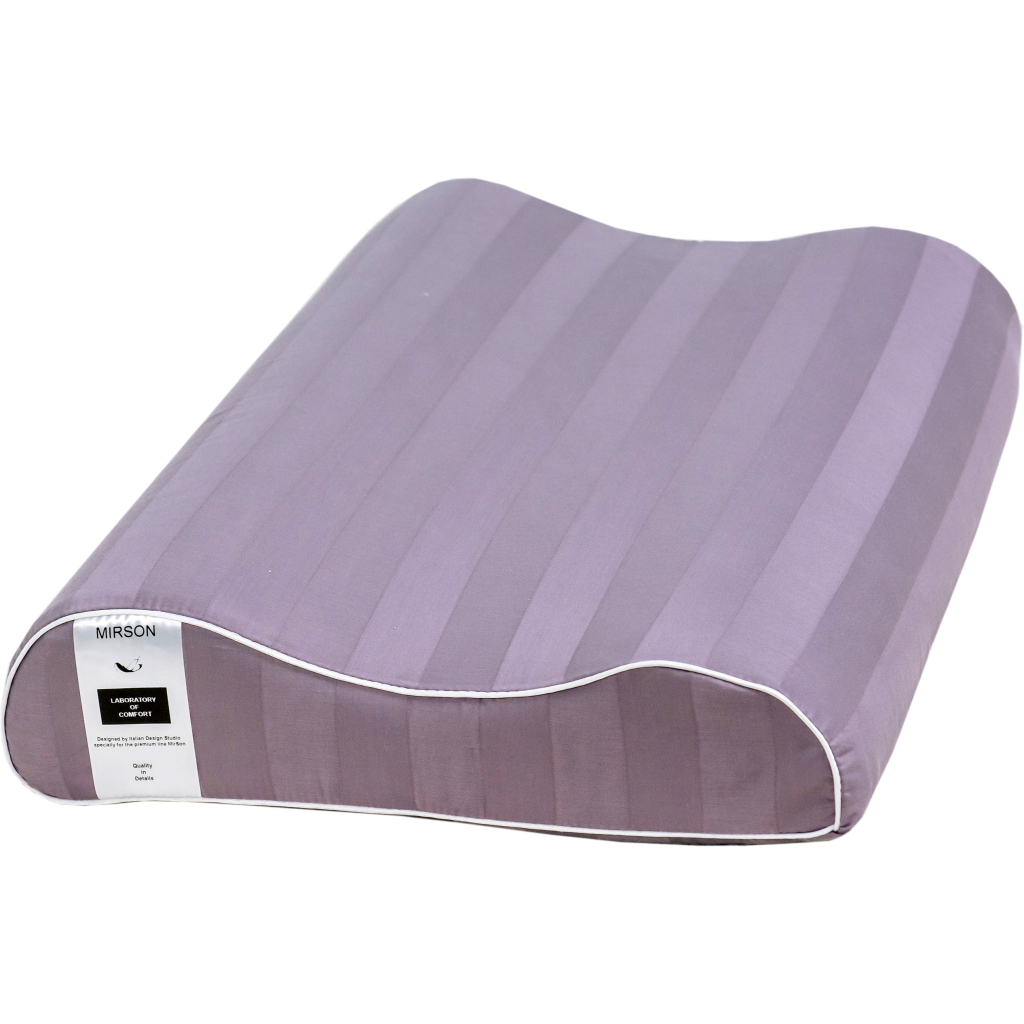 Подушка MirSon ортопедична 6004 Noble stripe Peony 58х40х10.5 (2200003260854) - зображення 1