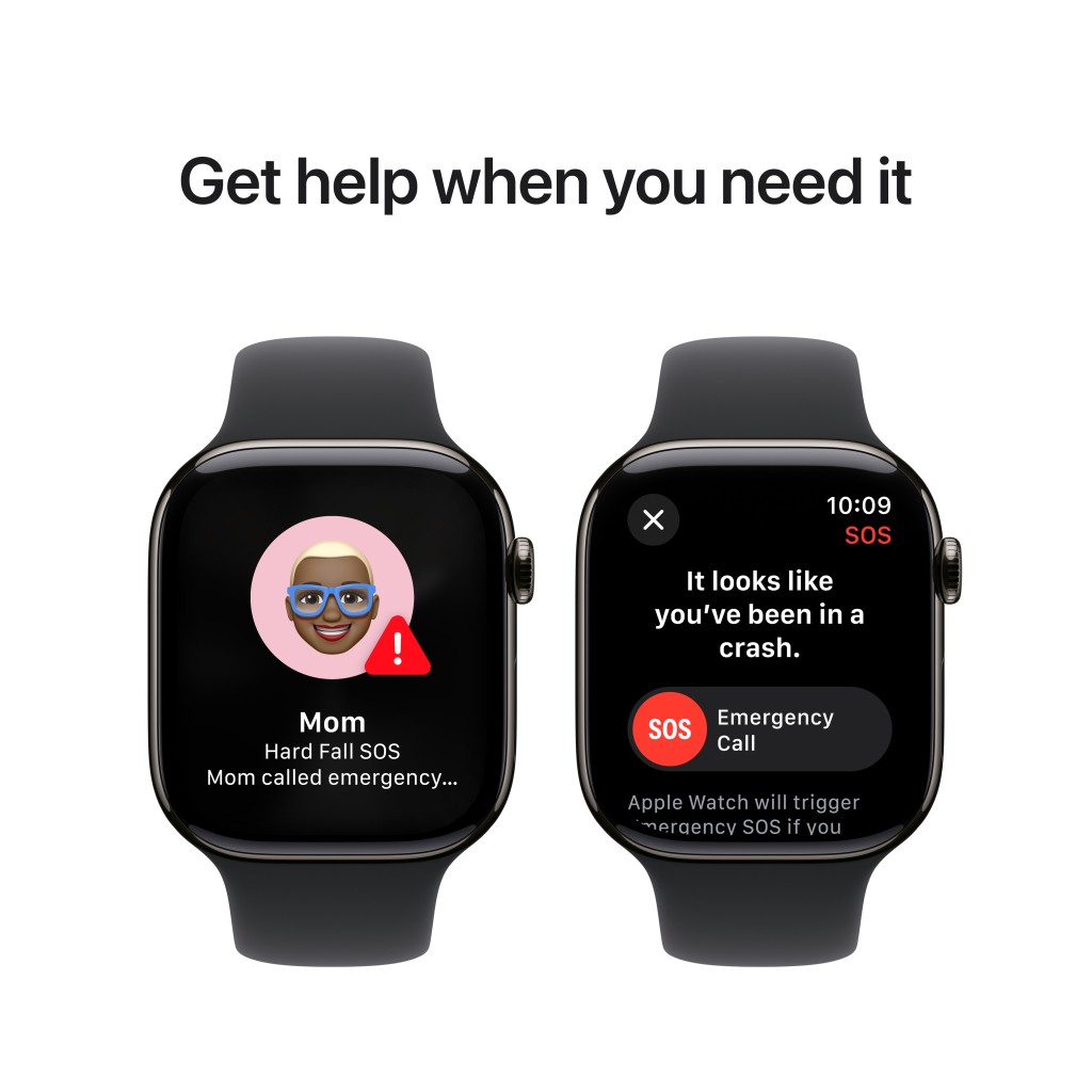 Смарт-годинник Apple Watch Series 10 GPS + Cellular 46mm Slate Titanium Case with Black Sport Band - S/M (MWYD3QH/A) - зображення 6