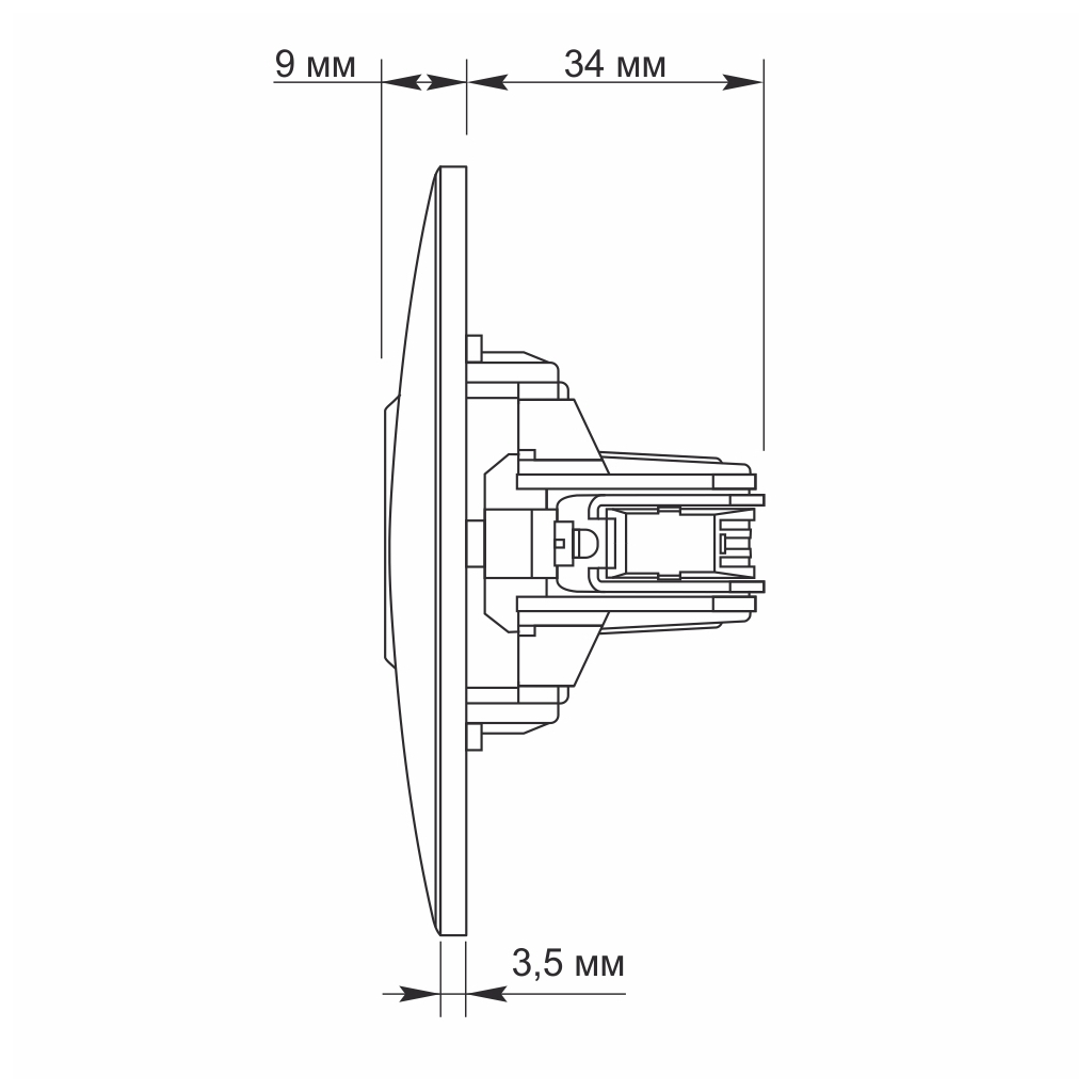 ТВ розетка Videx BINERA TV одинарна сереб (VF-BNSK1TVME-SS) - изображение 6
