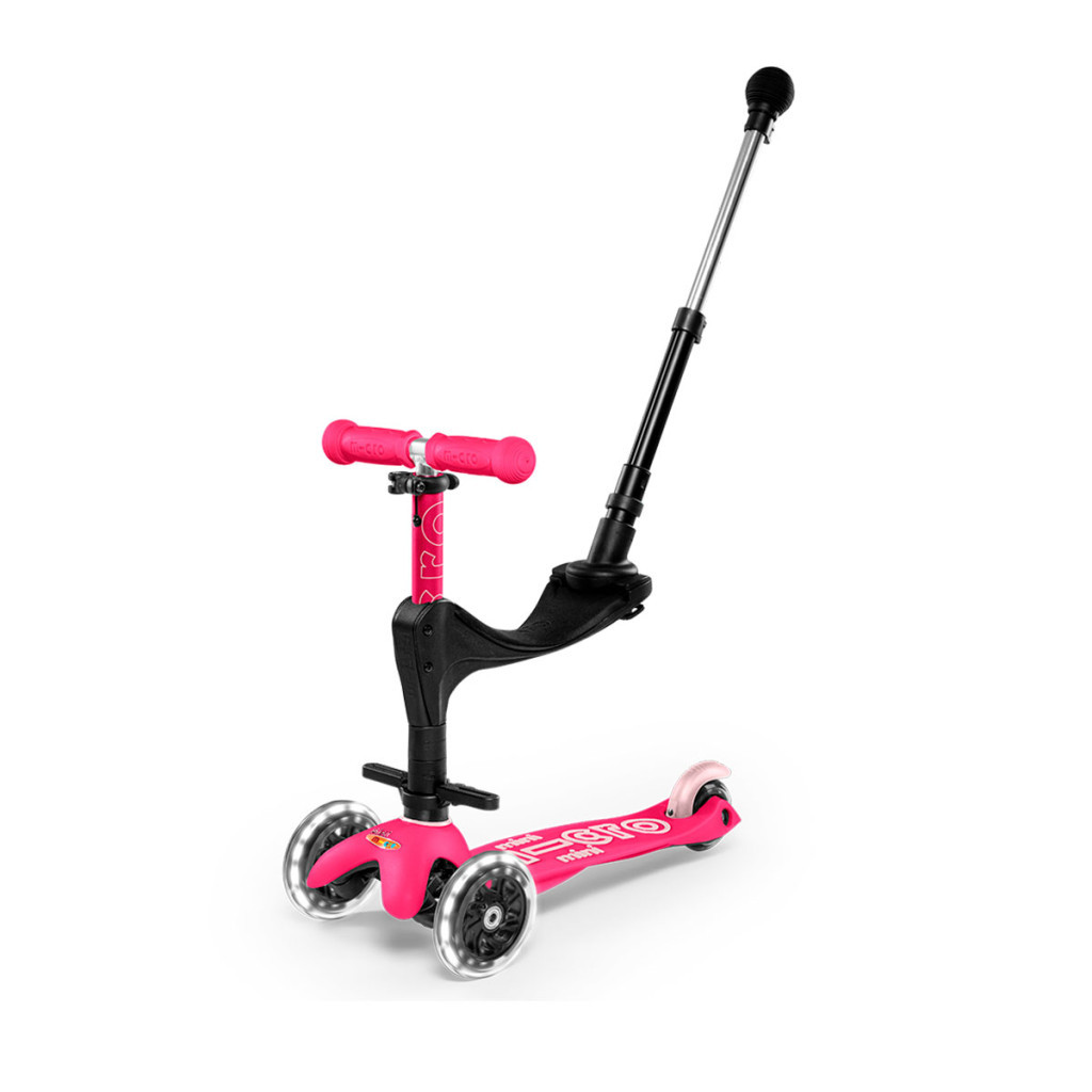 Самокат Micro Mini 3in1 Deluxe Plus LED Pink (MMD146) - зображення 1