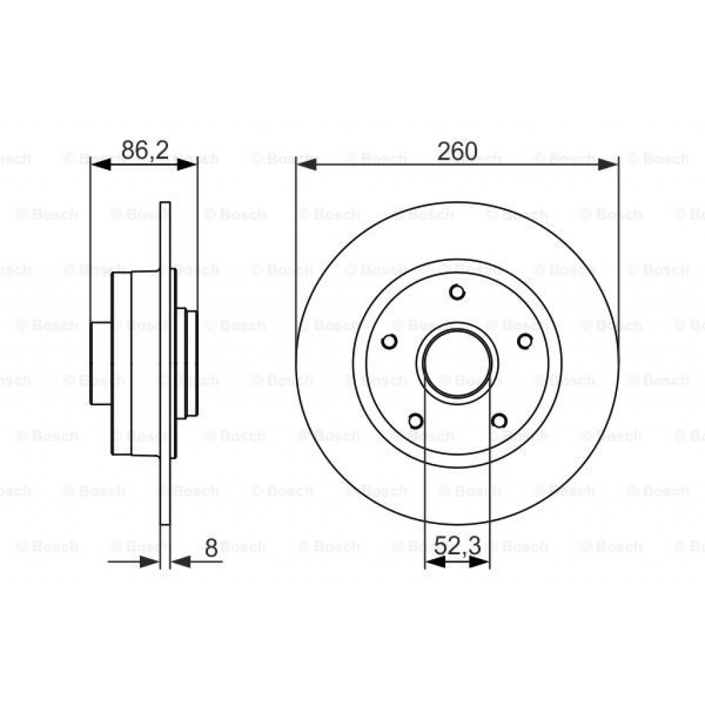 Гальмівний диск Bosch 0 986 479 684 - зображення 5