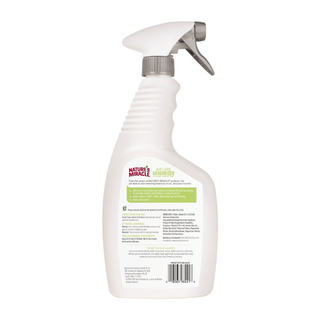 Спрей для тварин 8in1 Nature's Miracle Aloe Rain дезодоруючий 709 мл (18065984418) - зображення 2