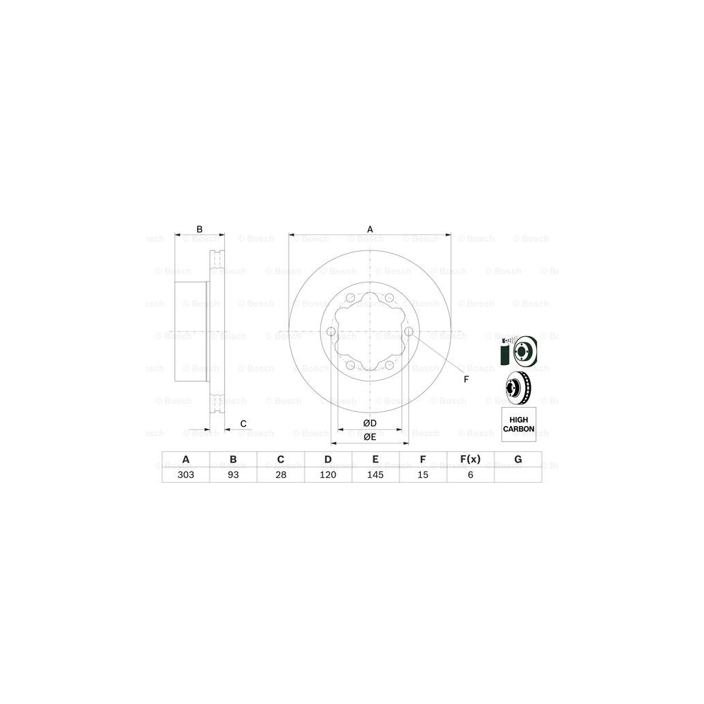 Гальмівний диск Bosch 0 986 479 296 - зображення 5