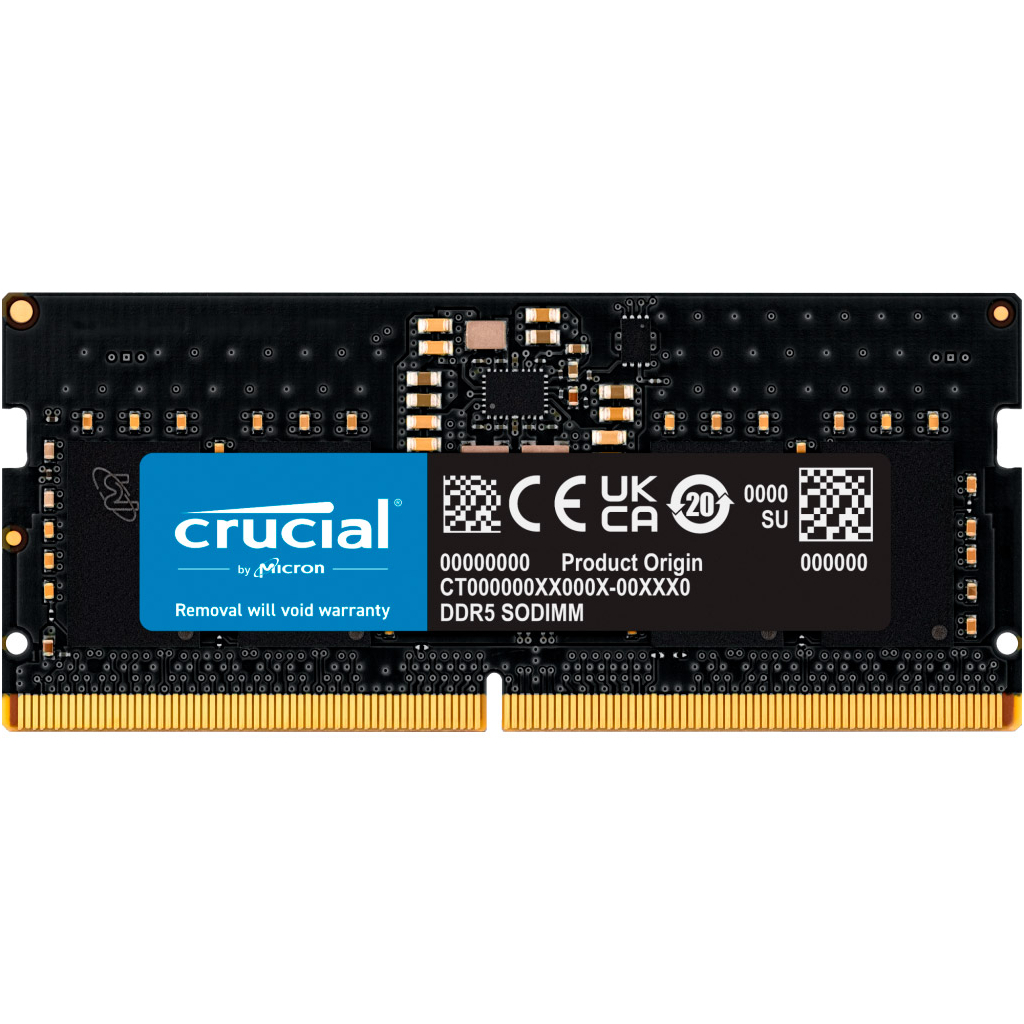 Модуль пам'яті для ноутбука SoDIMM DDR5 16GB 5600 MHz Micron (CT16G56C46S5T) - зображення 1