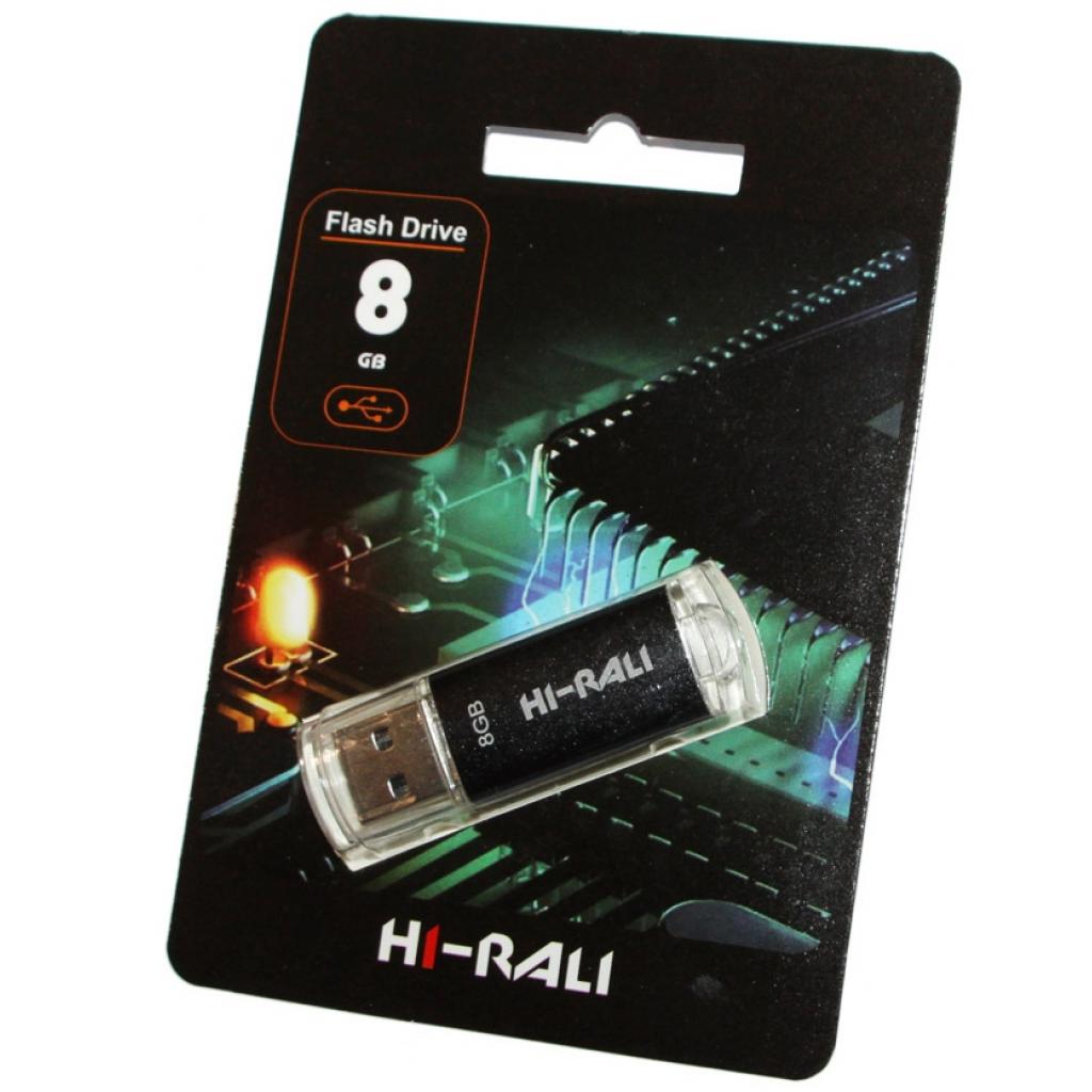 USB флеш накопичувач Hi-Rali 8GB Rocket Series Black USB 2.0 (HI-8GBVCBK) - зображення 1
