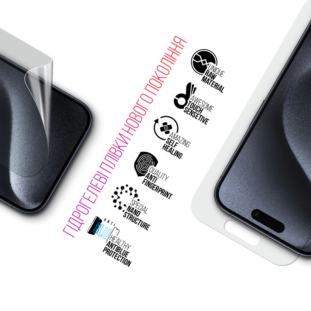 Плівка захисна Armorstandart Kit Clear + Anti-Blue Apple iPhone 15 Pro (ARM80679) - изображение 3