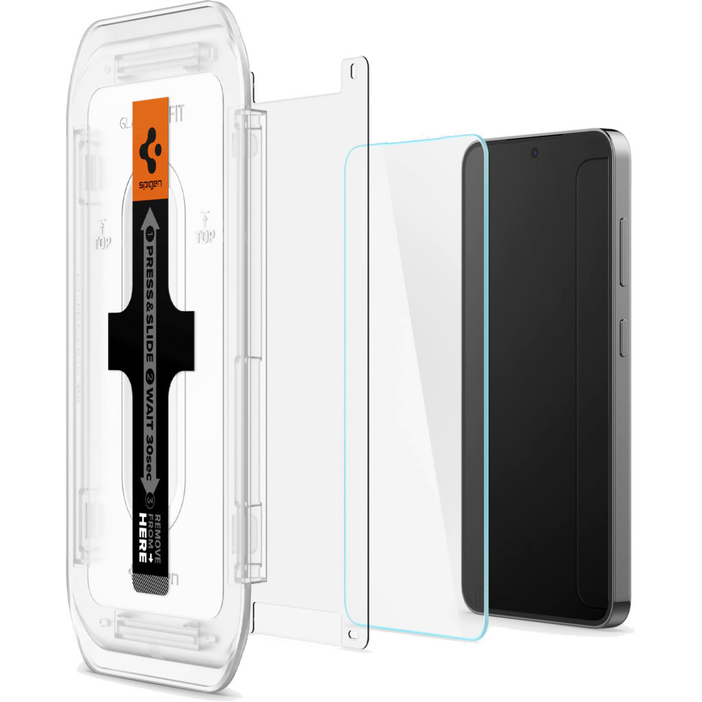 Скло захисне Spigen Samsung Galaxy S24 tR EZ Fit HD (2 Pack) (AGL07440) - зображення 4