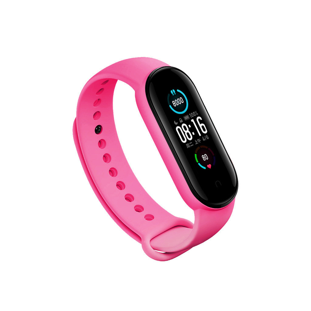 Ремінець до фітнес браслета BeCover Silicone для Xiaomi Mi Smart Band 5/6/7 Hot Pink (705556) - зображення 2