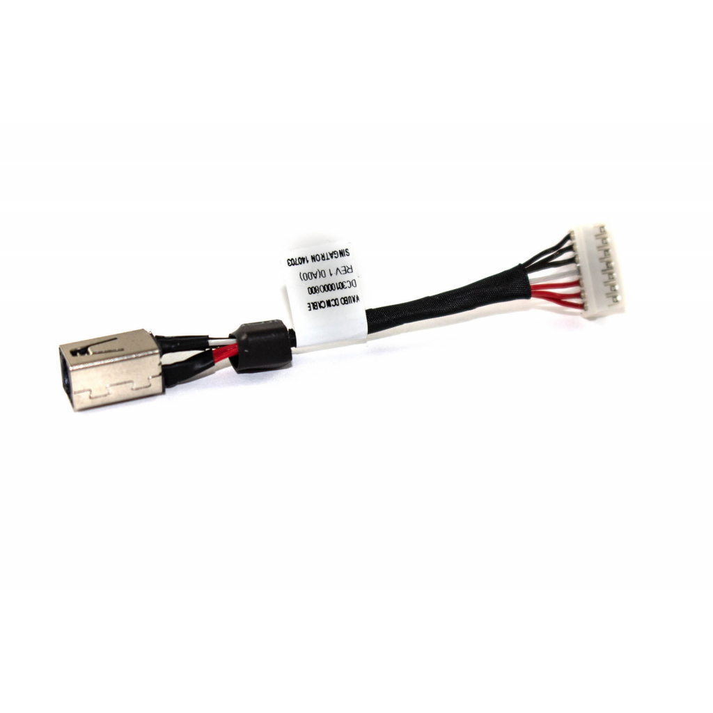 Роз'єм живлення ноутбука з кабелем Dell PJ808 (4.5mm x 3.0mm + center pin), 7-pin, 7 см (A49094) - изображение 1