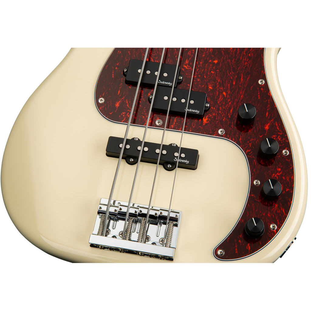 Бас-гітара Sadowsky MetroLine 21-Fret Hybrid P/J Bass Alder 4-String - Solid Olympic White High Polish (SML21HP4 28 ALD FR) - зображення 4