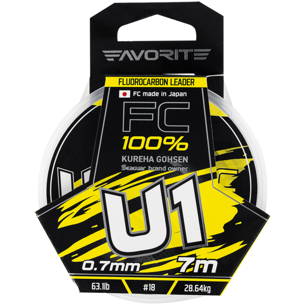 Флюорокарбон Favorite U1 FC 7m 18/0.70mm 63.1lb/28.64kg (1693.11.92) - зображення 2