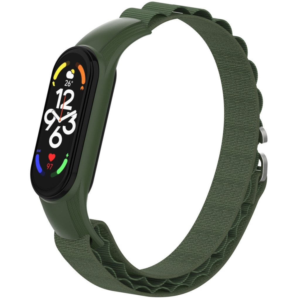 Ремінець до фітнес браслета Armorstandart AlpinaStyle Band для Xiaomi Mi Band 7/6/5/4 Green (ARM64988) - изображение 4