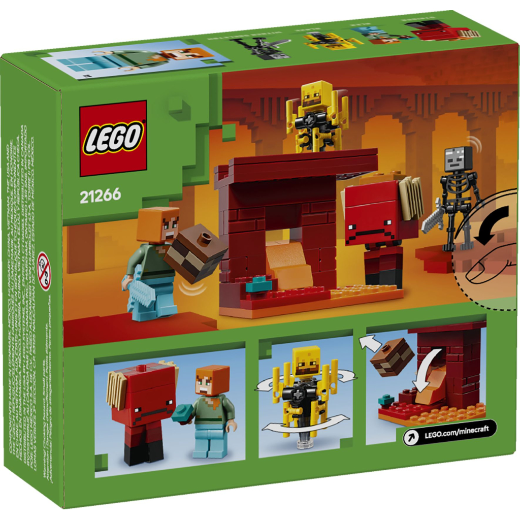 Конструктор LEGO Minecraft Битва з лавою у Незері (21266) - зображення 10