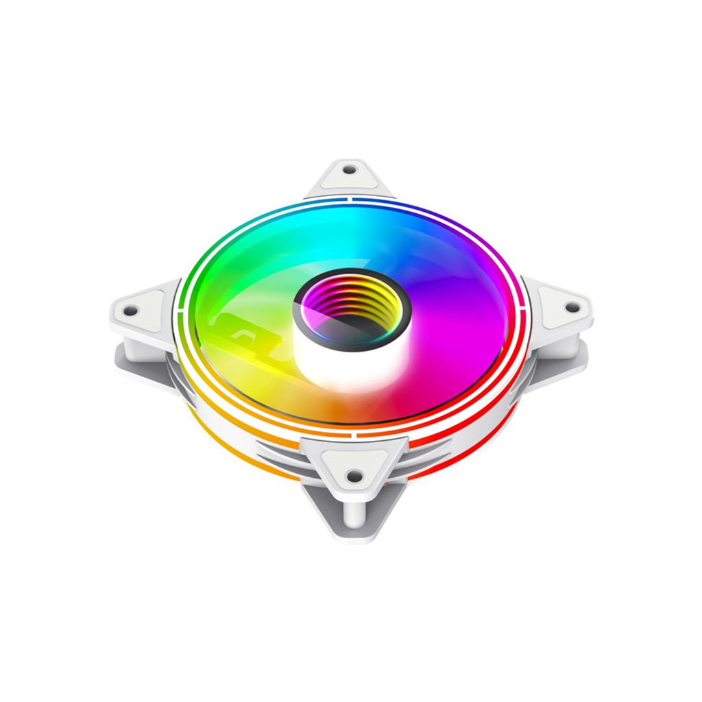 Кулер до корпусу Gamemax FN-12Rainbow-Q-Infinity WT - зображення 4