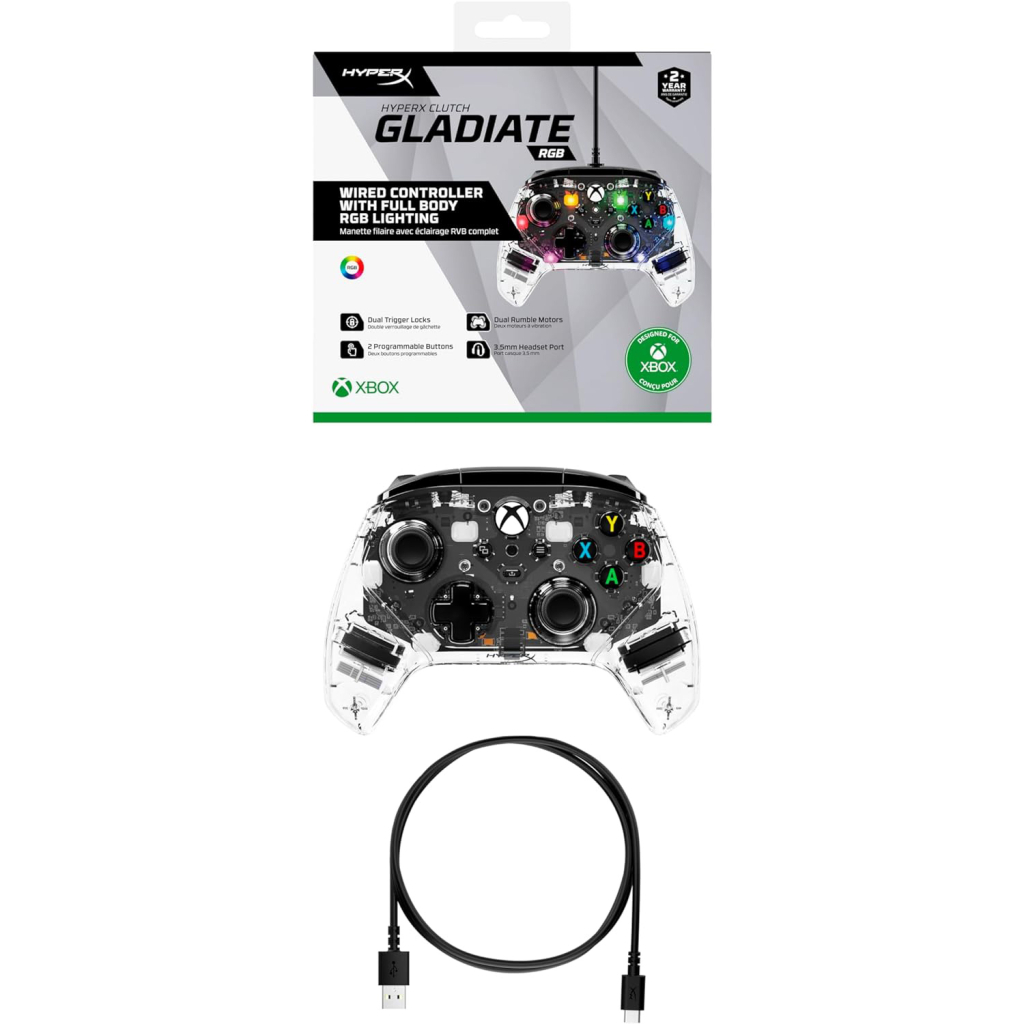 Геймпад HyperX Clutch Gladiate RGB for PC/Xbox Clear (7D6H2AA) - зображення 5