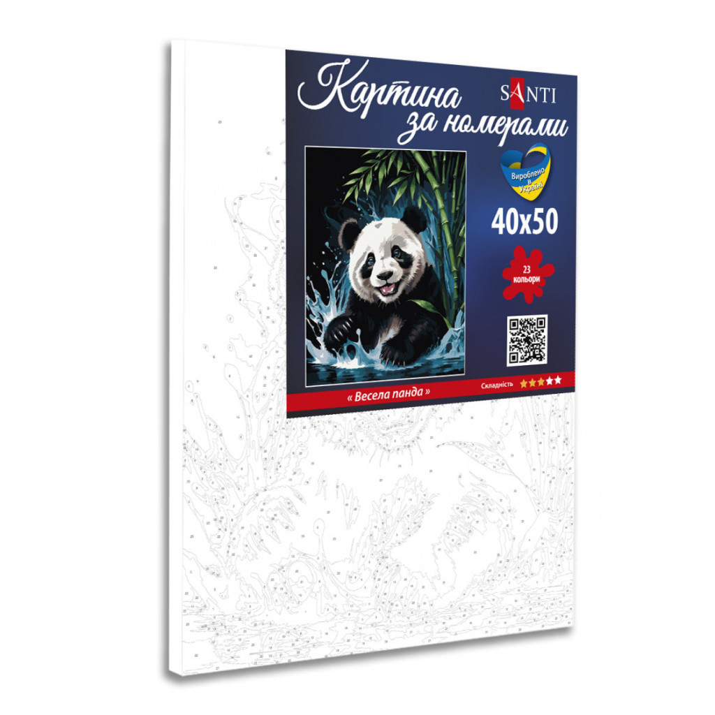 Картина по номерам Santi Весела панда 40х50 см (954805) - зображення 2