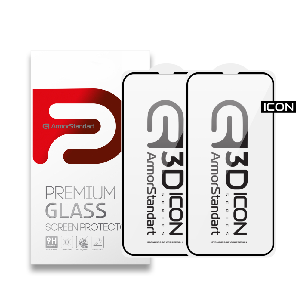 Скло захисне Armorstandart Kit Icon 3D iPhone 13 / 13 Pro Black 2pcs (ARM62764) - зображення 1