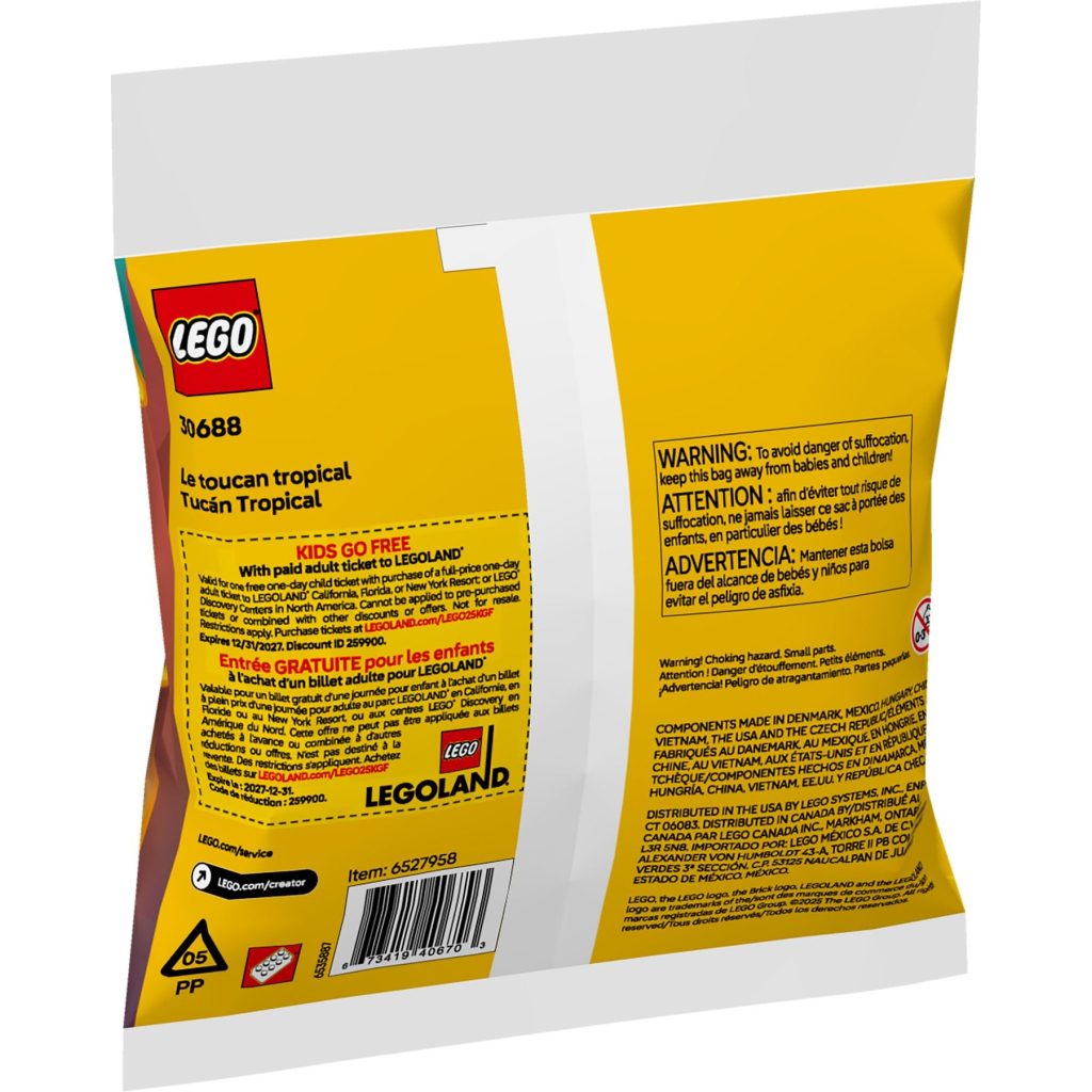 Конструктор LEGO Creator Тропічний тукан (30688) - зображення 3
