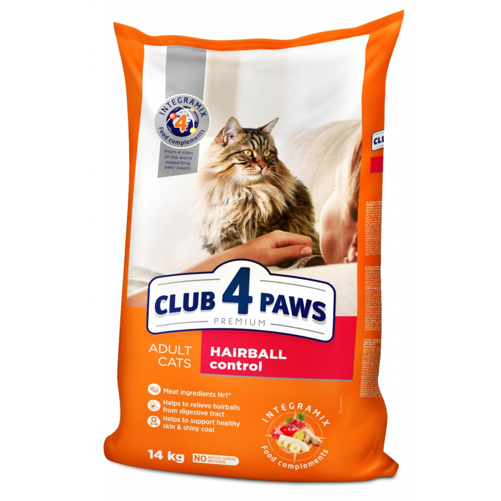Сухий корм для кішок Club 4 Paws Преміум. З ефектом виведення шерсті 14 кг (4820083909337) - зображення 1