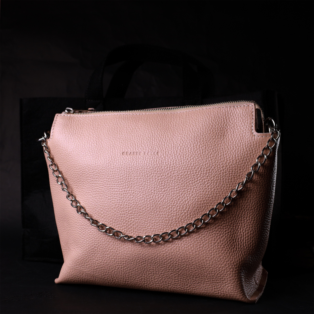 Сумка Grande Pelle З натуральної шкіри Пудрова (11695) - зображення 11