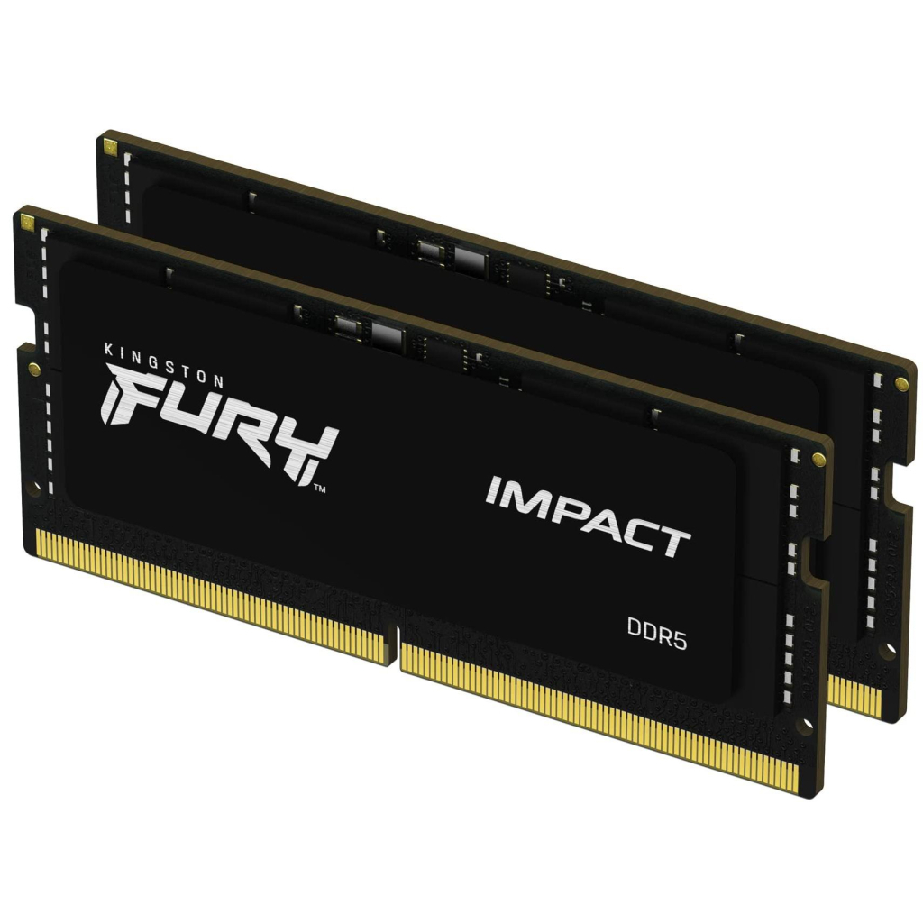 Модуль пам'яті для ноутбука SoDIMM DDR5 64GB (2x32GB) 4800 MHz FURY Impact Kingston Fury (ex.HyperX) (KF548S38IBK2-64) - зображення 1