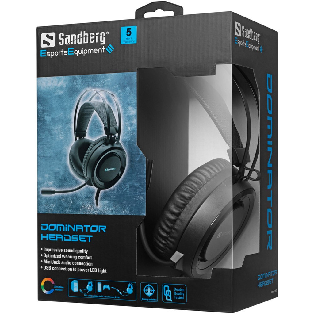 Навушники Sandberg Dominator Headset RGB Black (126-22) - зображення 4