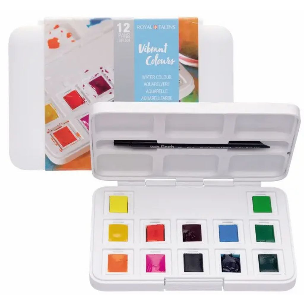 Акварельні фарби Royal Talens Van Gogh Pocket box Vibrant Colours 12 кольорів (8712079422820) - изображение 2