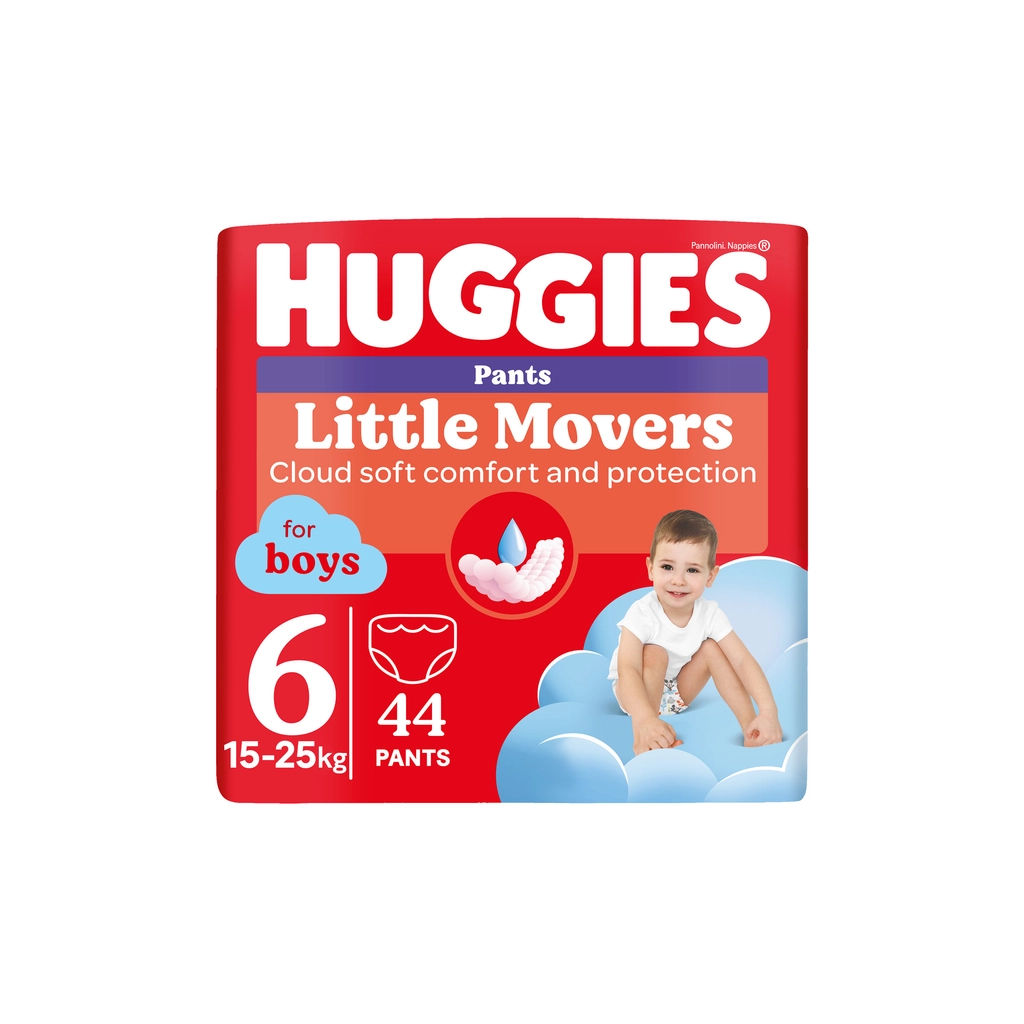 Підгузки Huggies Little Movers/Pants 6 (15-25 кг) для хлопчиків 44 шт (5029053547657) - изображение 1