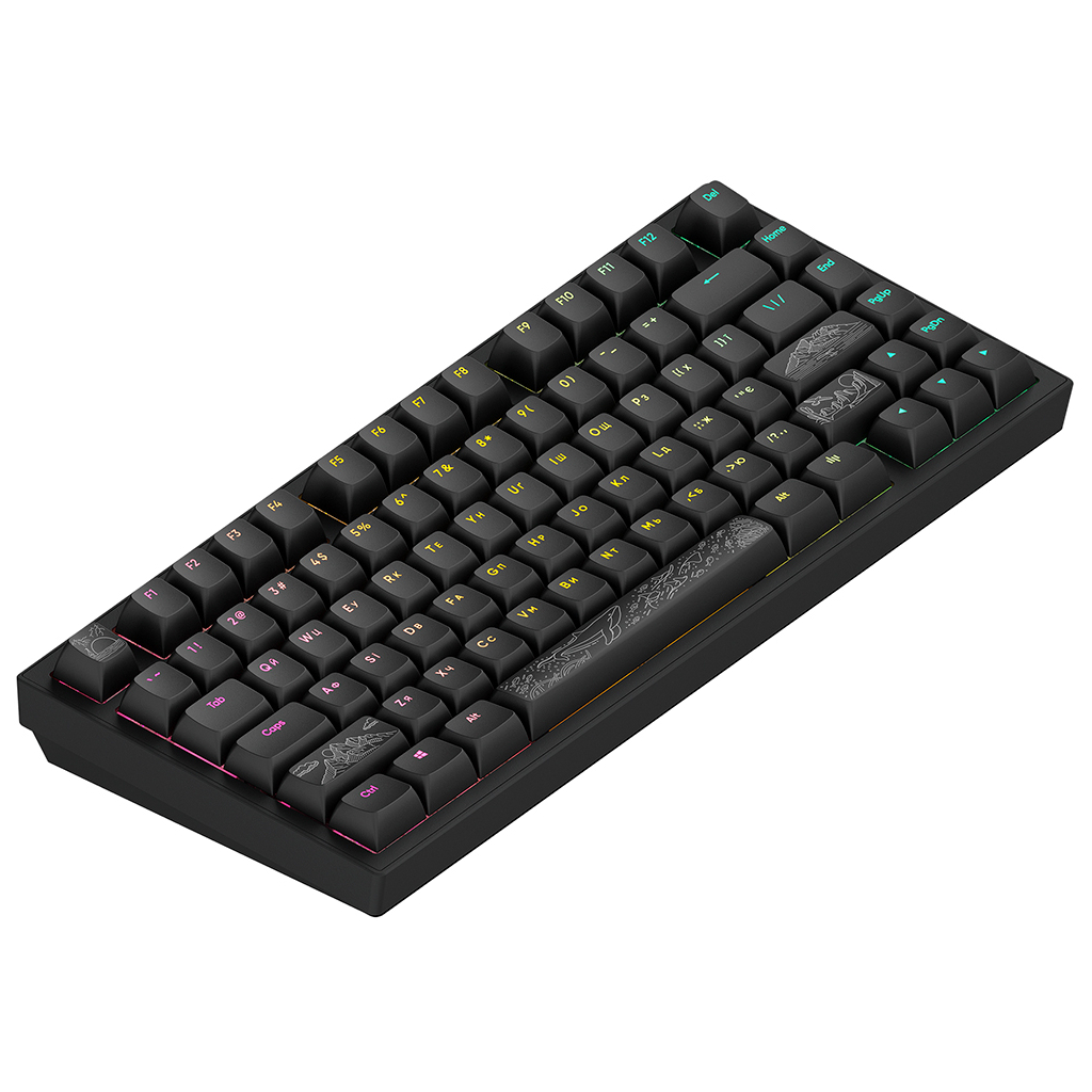 Клавіатура Dark Project ALU81 Terra Nostra PBT RGB Mech G3MS Moonstone Black (DPKB_NOSTRA_81_ANSI_BLACK_UA) - зображення 4
