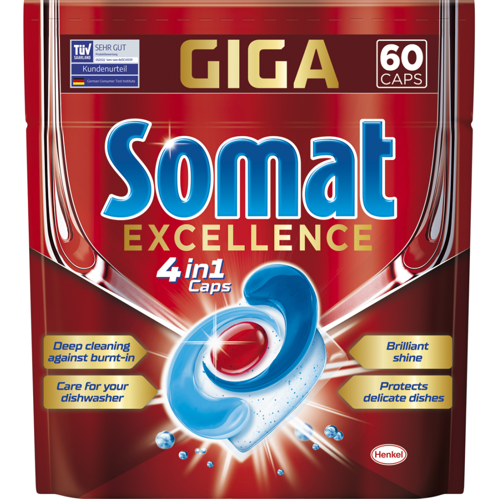 Таблетки для посудомийних машин Somat Excellence 60 шт. (9000101550504) - зображення 1
