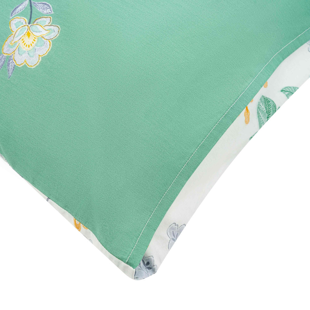 Постільна білизна Ardesto Gloria сатин квіти зелений євро 200х220 (ART2022FE) - зображення 6