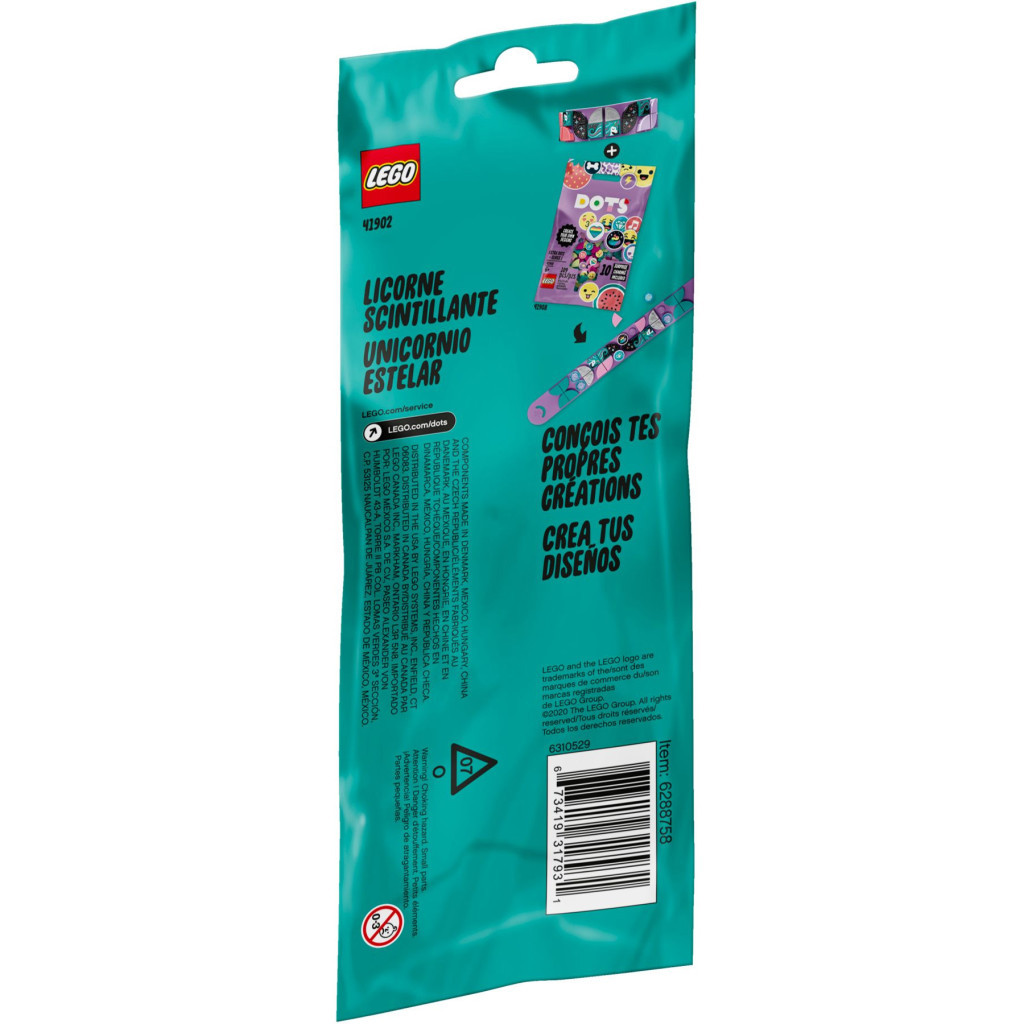 Конструктор LEGO Браслет DOTs Блискучий єдиноріг 33 деталі (41902) - зображення 4