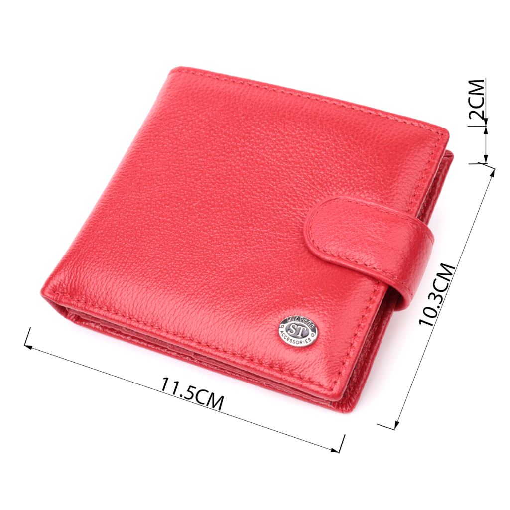 Гаманець ST Leather З натуральної шкіри Червоний (22555) - зображення 3