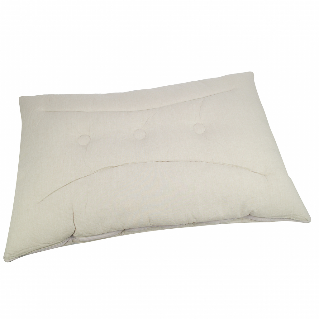 Подушка Home Line двостороння з пружинним блоком, бежевий 50х70, силікон (153395) - изображение 1