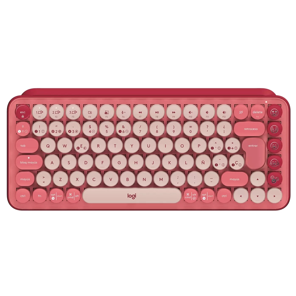 Клавіатура Logitech POP Keys Wireless Mechanical Keyboard UA Rose (920-010737) - зображення 1