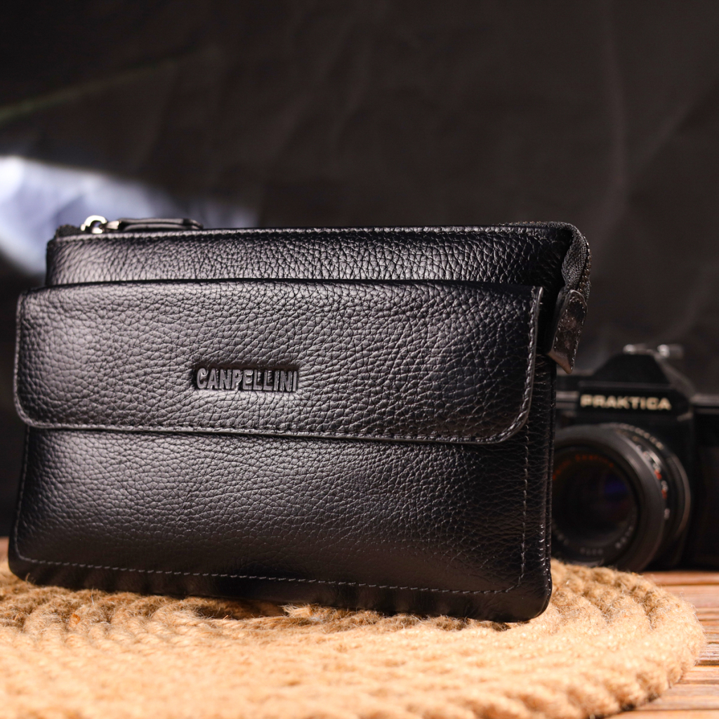 Сумка Canpellini З натуральної шкіри Чорна (21546) - зображення 9