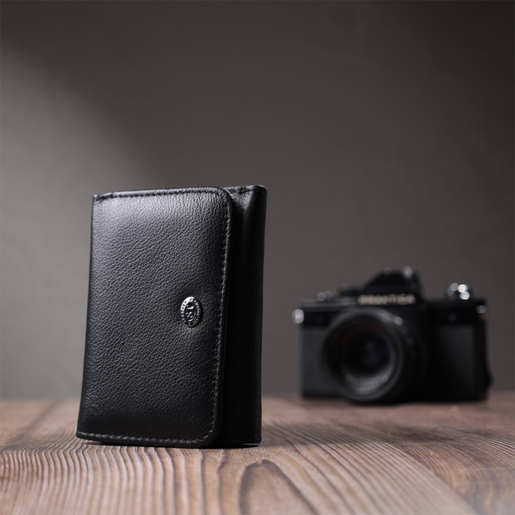 Гаманець ST Leather З натуральної шкіри Чорний (22722) - изображение 10